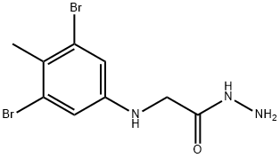 2-[(3,5-Dibromo-4-methylphenyl)amino]-acetohydrazide Struktur
