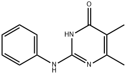 2-苯胺基-5,6-二甲基嘧啶-4(3H)-酮, 97041-35-5, 结构式