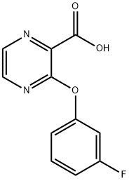 3-(3-Fluorophenoxy)pyrazine-2-carboxylic acid Structure
