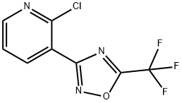 2-Chloro-3-[5-(trifluoromethyl)-1,2,4-oxadiazol-3-yl]pyridine Struktur