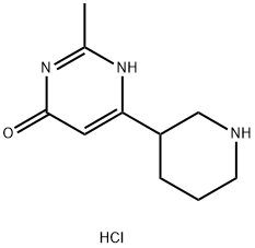 2-Methyl-6-piperidin-3-yl-pyrimidin-4-ol dihydrochloride Struktur
