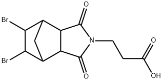 3-(5,6-Dibromo-1,3-dioxooctahydro-2H-4,7-methanoisoindol-2-yl)propanoic acid Structure