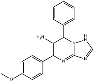 5-(4-Methoxyphenyl)-7-phenyl-4,5,6,7-tetrahydro-[1,2,4]triazolo[1,5-a]pyrimidin-6-amine Struktur