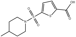 5-[(4-Methylpiperidin-1-yl)sulfonyl]-thiophene-2-carboxylic acid Structure