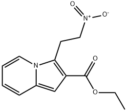 Ethyl 3-(2-nitroethyl)indolizine-2-carboxylate 化学構造式