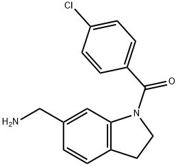 {[1-(4-Chlorobenzoyl)-2,3-dihydro-1H-indol-6-yl]methyl}amine Structure