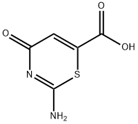 2-Imino-4-oxo-3,4-dihydro-2H-1,3-thiazine-6-carboxylic acid 化学構造式