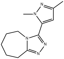 3-(1,3-Dimethyl-1H-pyrazol-5-yl)-6,7,8,9-tetrahydro-5H-[1,2,4]triazolo[4,3-a]azepine Struktur