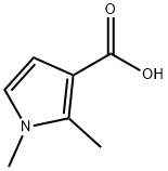 1,2-ジメチル-1H-ピロール-3-カルボン酸 化学構造式