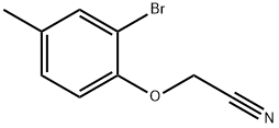 2-(2-溴-4-甲基苯氧基)乙腈, 60758-92-1, 结构式