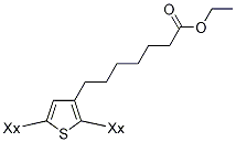 POLY[3-(ETHYL-7-HEPTANOATE)THIOPHENE2,5-DIYL] Structure