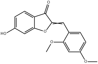 (2Z)-2-(2,4-二甲氧基苯亚甲基)-6-羟基-1-苯并呋喃-3(2H)-酮, 210360-63-7, 结构式