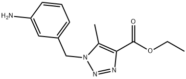 ETHYL1-(3-AMINOBENZYL)-5-METHYL-1H-1,2,3-TRIAZOLE-4-CARBOXYLATE Struktur