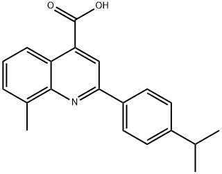 2-(4-异丙苯基)-8-甲基-喹啉-4-羧酸, 438231-85-7, 结构式