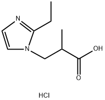 3-(2-ETHYL-IMIDAZOL-1-YL)-2-METHYL-PROPIONIC ACIDHYDROCHLORIDE Structure