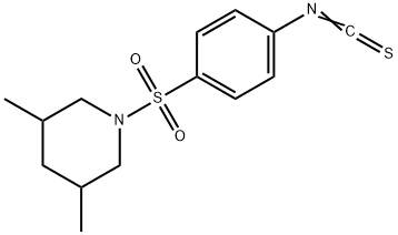 1-[(4-イソチオシアナトフェニル)スルホニル]-3,5-ジメチルピペリジン 化学構造式