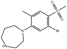 -1-[(5-BROMO-2-METHYL-4-METHYLSULFONYL)PHENYL]-HOMOPIPERAZINE Struktur