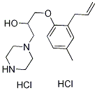 1-(2-ALLYL-4-METHYL-PHENOXY)-3-PIPERAZIN-1-YL-PROPAN-2-OL DIHYDROCHLORIDE 化学構造式