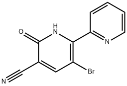 5-bromo-2-oxo-6-(2-pyridinyl)-1,2-dihydro-3-pyridinecarbonitrile Struktur