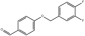 4-[(3,4-difluorobenzyl)oxy]benzenecarbaldehyde Struktur