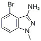 4-bromo-1-methyl-1H-indazol-3-amine,,结构式
