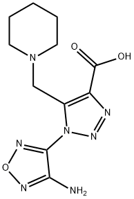 1-(4-Amino-1,2,5-oxadiazol-3-yl)-5-(piperidin-1-ylmethyl)-1H-1,2,3-triazole-4-car Struktur