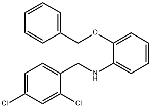 2-(Benzyloxy)-N-(2,4-dichlorobenzyl)aniline 化学構造式