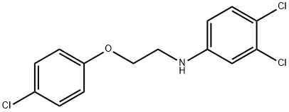 3,4-Dichloro-N-[2-(4-chlorophenoxy)ethyl]aniline 结构式