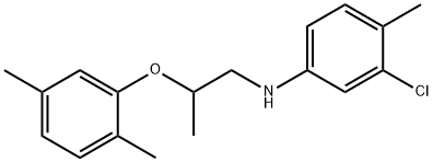 3-Chloro-N-[2-(2,5-dimethylphenoxy)propyl]-4-methylaniline 结构式