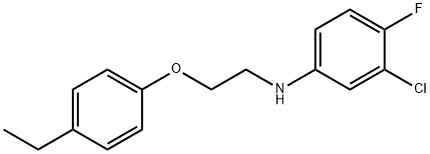 3-Chloro-N-[2-(4-ethylphenoxy)ethyl]-4-fluoroaniline 结构式