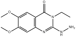 3-Ethyl-2-hydrazino-6,7-dimethoxyquinazolin-4(3H)-one 化学構造式