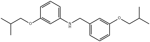 3-Isobutoxy-N-(3-isobutoxybenzyl)aniline,1040681-23-9,结构式