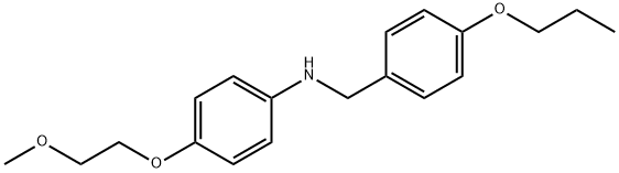 4-(2-Methoxyethoxy)-N-(4-propoxybenzyl)aniline,1040693-32-0,结构式