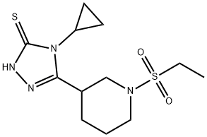 4-Cyclopropyl-5-[1-(ethylsulfonyl)piperidin-3-yl]-4H-1,2,4-triazole-3-thiol Structure