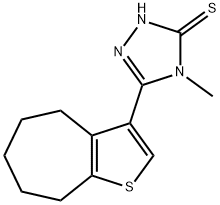 4-Methyl-5-(5,6,7,8-tetrahydro-4H-cyclohepta-[b]thien-3-yl)-4H-1,2,4-triazole-3-t 结构式