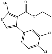 2-氨基-4-(3,4-二氯苯基)噻吩-3-羧酸乙酯,351156-69-9,结构式