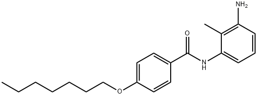 N-(3-Amino-2-methylphenyl)-4-(heptyloxy)benzamide Structure