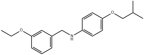 N-(3-Ethoxybenzyl)-4-isobutoxyaniline Struktur