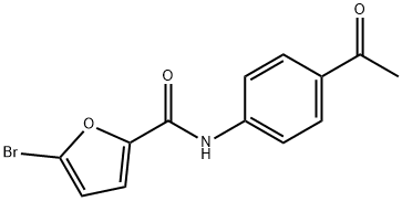 N-(4-Acetylphenyl)-5-bromo-2-furamide 化学構造式