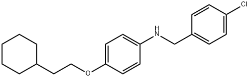 N-(4-Chlorobenzyl)-4-(2-cyclohexylethoxy)aniline 结构式