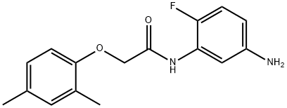 N-(5-Amino-2-fluorophenyl)-2-(2,4-dimethylphenoxy)acetamide,954580-48-4,结构式