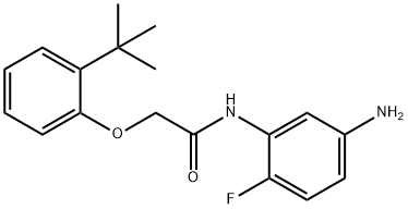 N-(5-Amino-2-fluorophenyl)-2-[2-(tert-butyl)-phenoxy]acetamide,1020053-99-9,结构式