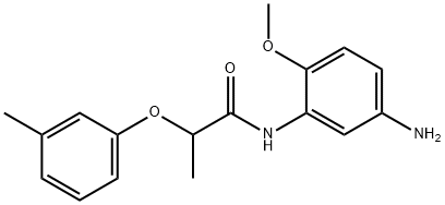 N-(5-Amino-2-methoxyphenyl)-2-(3-methylphenoxy)-propanamide 结构式