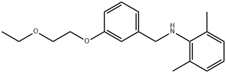 N-[3-(2-Ethoxyethoxy)benzyl]-2,6-dimethylaniline 化学構造式