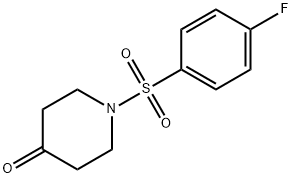 1-[(4-fluorophenyl)sulfonyl]piperidin-4-one Structure