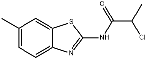 2-chloro-N-(6-methyl-1,3-benzothiazol-2-yl)propanamide 化学構造式