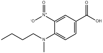 4-[butyl(methyl)amino]-3-nitrobenzoic acid Struktur