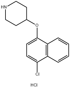 4-[(4-chloro-1-naphthyl)oxy]piperidine hydrochloride 化学構造式