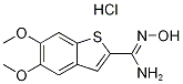 N'-hydroxy-5,6-dimethoxy-1-benzothiophene-2-carboximidamide hydrochloride Structure