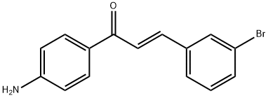 (2E)-1-(4-aminophenyl)-3-(3-bromophenyl)prop-2-en-1-one 化学構造式